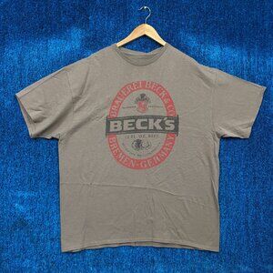 Beck’s “Bremen Germany” Graphic Beer T-Shirt Size XL